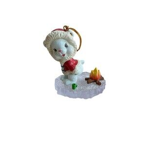 Bear Warming By An Open Fire Ornament Dated 1993